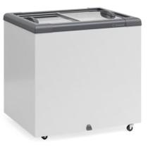 Freezer Plano Vidro Reto Deslizante com LED GHD200L Cinza Gelopar 220V