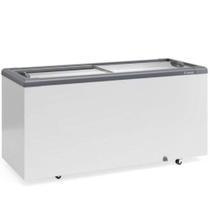 Freezer Plano Vidro Reto Deslizante Com Led Ghd500l Cinza Gelopar 220V