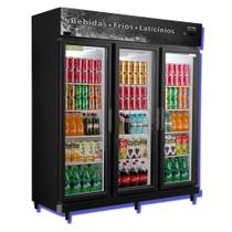 Freezer Vertical Expositor de Bebidas 3 Portas de Vidro 220v - FRILUX