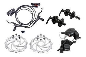 Freio A Disco Hidraulico Bike Completo Pinça Discos Cubo Gts