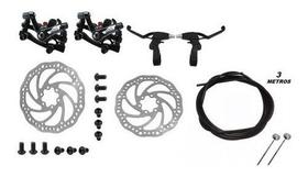 Freio A Disco Mecanico Pinça Bike Mtb Manete Cabo Conduite