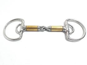 FREIO AÇO INOX BRIDÃO D BOCAL ROLETE DE COBRE cavalo laço