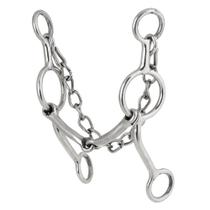 Freio Bolinha Inox Bocal Liso e Barbela Bronc-Steel 25968 Freio Bolinha Inox Bocal Liso e Barbela Bronc-Steel 25968