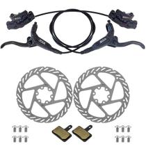 Freio Disco Hidráulico Bike Gta Novo Bicicleta Mtb Com Discos 160mm Rotor