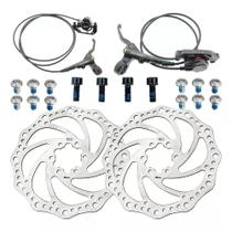 Freio Disco Hidráulico DXU-1901 Preto com Óleo Mineral Dianteiro e Traseiro