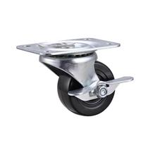 Freio giratório de borracha macia Caster PROJEX de 6,4 cm e 45 kg
