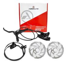 Freio Hidráulico Bike Absolute Brutus 4 Pistões C/ Par Disco