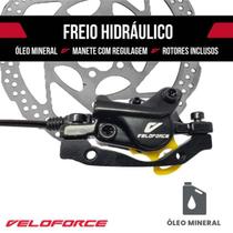 Freio Hidráulico Par Veloforce Tipo Shimano 2 Pistões Discos Freio Hidráulico Par Veloforce Tipo Shimano 2 Pistões Discos