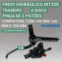 Freio Hidráulico Shimano MT200 Shimano MT200 Traseiro 140mm 180mm Freio de Bicicleta