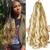 French Curl Braiding Hair WIPPORYA 24 cm 100 g 6 pacotes Loose Wave
