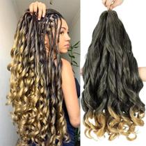 French Curl Braiding Hair WIPPORYA 24cm 100g, pacote com 6 para mulheres French Curl Braiding Hair WIPPORYA 24cm 100g, pacote com 6 para mulheres
