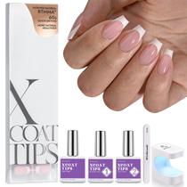 French Gel Nail Tips BtartboxNails XCOATTIPS com conjunto de gel