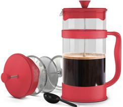 French Press Utopia Kitchen 1L Borosilicato Vermelho French Press Utopia Kitchen 1L Borosilicato Vermelho