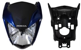 Frente Completa Bloco Óptico Titan 160 2024 Azul Spencer Semelhante Modelo Original