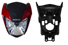 Frente Completa Bloco Óptico Titan 160 2024 Vermelho Perolizado Modelo Original Frente Completa Bloco Óptico Titan 160 2024 Vermelho Perolizado Modelo Original