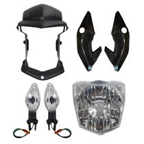 Frente Farol Completa CG150 Titan 2014 2015 Fan 160 2016 a 2021 Preto Piscas Cristais Frente Farol Completa CG150 Titan 2014 2015 Fan 160 2016 a 2021 Preto Piscas Cristais