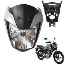 Frente Farol Completo Suporte Aranha Titan 160 2022 a 2024 Prata Force Stylu