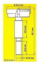 Fresa 35mm Para Tupia Dobradiça Tipo Caneco - Lotus