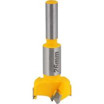 Fresa com dentes para dobradiça 26 mm com 2 dentes