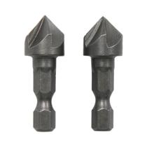 Fresa De Chanfro De Cinco Lados Com Cabo Hexagonal Pequeno Para Madeira, Abridor De Furos, Broca De