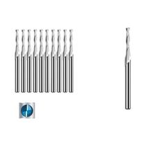 Fresa De Topo De 2 Dentes, 10 Peças, De Metal Duro, Haste De 1/8'', Corte Ascendente, Espiral, Para