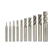 Fresa De Topo HSS De 4 Canais Para CNC, 2-12mm, Para Metal E Alumínio, 10 Peças XCAN