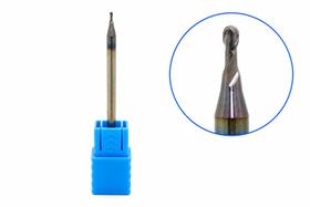 Fresa Esférica Micro 0,9mm 2 Cortes Metal Duro 55HRC Fresa Esférica Micro 0,9mm 2 Cortes Metal Duro 55HRC