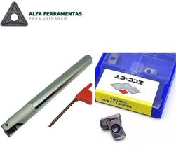 Fresa Intercambiável 20mm 2t + Insertos Pastilhas Apmt 1135 Fresa Intercambiável 20mm 2t + Insertos Pastilhas Apmt 1135