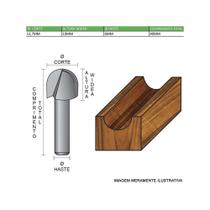 Fresa Meia Esfera Ponta U 12.7x6mm Haste 6mm 1959089.01 Radix