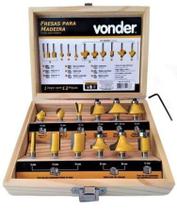 Fresa p/madeira jogo c/12pç vonder