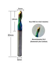 Fresa Pantógrafo Corte Ø5 x AC14mm x Haste Ø8mm x CT 80mm Fresa Pantógrafo Corte Ø5 x AC14mm x Haste Ø8mm x CT 80mm