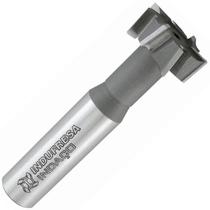 Fresa para Rasgo em T - Med. 21,0 x 9,0mm - Haste Cilíndrica, Dentes Cruzados, DIN 851 AA N - Aço HSS (M2) - Cód. 1601 - INDAÇO