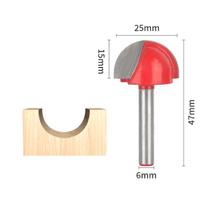 Fresa Redonda Desbaste 6x25mm Corte Madeira Cnc Router Tupia