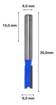 Fresa Reta 6mm Com 2 Dentes De Metal Duro Para Tupia Charbs