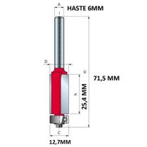 Fresa Reta Paralela 2 Cortes 12,7X254Mm H06mm Freud 42-10406P com rolamento Freud
