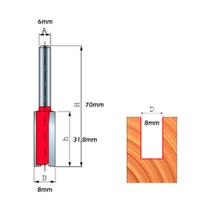 Fresa Reta Paralela Ø 8,0 x 31,8 mm Topo Cortante Haste 06 mm 04-11906 - Freud