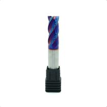 Fresa Topo Reto 12mm 4 Cortes Metal Duro 65HRC Nano Blue