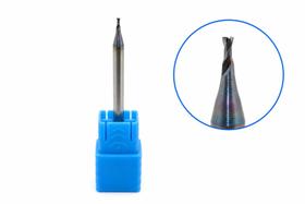 Fresa Topo Reto Micro 0,9mm 2 Cortes Metal Duro 55hrc
