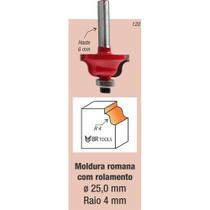 Fresa Tupia Moldura Romana Rolamentada Haste 6mm - Vonder