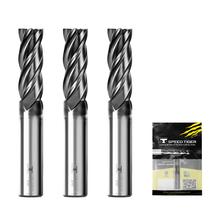 Fresadora de topo SPEED TIGER EISE 3/16 Carbide Square, 4 canais (3 unidades)