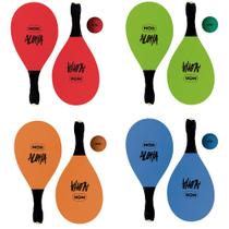 Frescobol de Madeira Revestida Aloha Sortido Mor