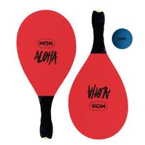 Frescobol de Madeira Revestida Aloha Vermelha 003700 MOR