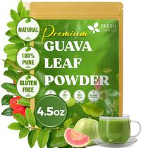 FRESHDRINKUS, Pó Premium de Folha de Goiaba 127 g, 100% Natural e Puro das Folhas, Chá de Folha de Goiaba, Sem Aditivos, Sem Glúten, Vegano. FRESHDRINKUS, Pó Premium de Folha de Goiaba 127 g, 100% Natural e Puro das Folhas, Chá de Folha de Goiaba, Sem Aditivos, Sem Glúten, Vegano.