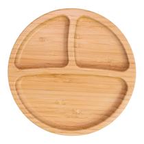 Freso Baby Prato Alimentação Infantil Bebê BLW Introdução Alimentar Bambu Orgânico Biodegradável Atóxico Antibacteriano com Ventosa e Divisória