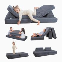 Freso Baby Soft Play Sofá de Brincar, Sofá Modular Infantil 4 Peças, Macio e Maleável, Fácil Montagem, Método Montessori Para Crianças de 1 a 12 anos
