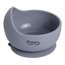 Freso Baby Tigela Alimentação Infantil BLW Introdução Alimentar Bebê Silicone Livre BPA Atóxico Antibacteriano com Ventosa Bowl Borda Dosadora