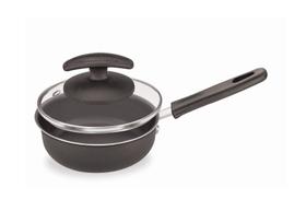 Frigi Ovo em Alumínio Preto com Revestimento Antiaderente e Tampa em Vidro 12cm 400ml- Fortaleza Frigi Ovo em Alumínio Preto com Revestimento Antiaderente e Tampa em Vidro 12cm 400ml- Fortaleza