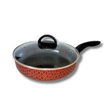 Frigideira 24 Antiaderente Color com Tampa de Vidro + Espátula