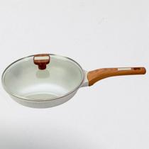 Frigideira 24cm 1,6L Temperatti Soft Touch com Tampa de Vidro - Cor: Bianco