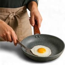 Frigideira 24cm Antiaderente Revestimento Cerâmico Premium Panela Fritar Caçarola Rasa Sartén Grill Wok